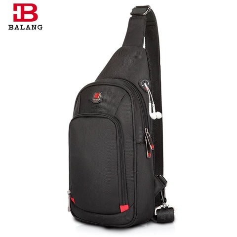 Balang Crossbody Bags For Men Messenger Chest Bag Pack Casual Bag Waterproof Nylon Single