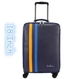 Wholesale!18 20 22 24Inch Vintage Pu Leather Travel Luggage Bag Set For Girl,Lovely Blue Europe