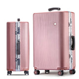 20 "24" 26 "28" White Silver Pink Gold Black Aluminum Frame And Pc Travel Trolley Case Hardside