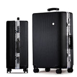 20 "24" 26 "28" White Silver Pink Gold Black Aluminum Frame And Pc Travel Trolley Case Hardside