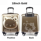 Lovely Hello Kitty Luggage Children Trolley Travel Bag 18 Inch Cartoon Kids Suitcases Hello Kitty