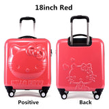 Lovely Hello Kitty Luggage Children Trolley Travel Bag 18 Inch Cartoon Kids Suitcases Hello Kitty
