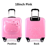 Lovely Hello Kitty Luggage Children Trolley Travel Bag 18 Inch Cartoon Kids Suitcases Hello Kitty