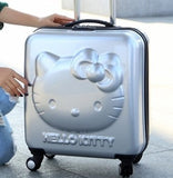 Lovely Hello Kitty Luggage Children Trolley Travel Bag 18 Inch Cartoon Kids Suitcases Hello Kitty