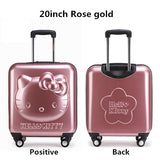 Lovely Hello Kitty Luggage Children Trolley Travel Bag 18 Inch Cartoon Kids Suitcases Hello Kitty