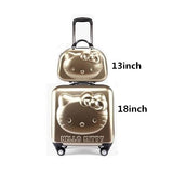 Lovely Hello Kitty Luggage Children Trolley Travel Bag 18 Inch Cartoon Kids Suitcases Hello Kitty