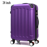 28 Inch Classic Striped Patch Trolley Suitcase/Rolling Spinner Wheels Pull Rod Luggage/Women Girl