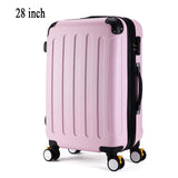 28 Inch Classic Striped Patch Trolley Suitcase/Rolling Spinner Wheels Pull Rod Luggage/Women Girl