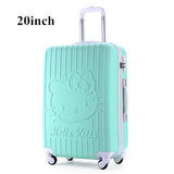 20Inch Women Hello Kitty Travel Suitcase,Spinner Bag Hello Kitty,Abs Luggage Bag,Girl Travel