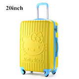 20Inch Women Hello Kitty Travel Suitcase,Spinner Bag Hello Kitty,Abs Luggage Bag,Girl Travel