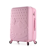 20Inch Women Hello Kitty Travel Suitcase,Spinner Bag Hello Kitty,Abs Luggage Bag,Girl Travel