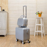 Lovely Candy Color Trolley Luggage Set With Universal Wheels,14 16Inch Korea Fashion Style Travel
