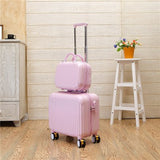 Lovely Candy Color Trolley Luggage Set With Universal Wheels,14 16Inch Korea Fashion Style Travel