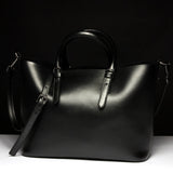Sunny Shop  Luxury 100% Genuine Leather Women Shoulder Bags Brand Designer Cowhide Genuine