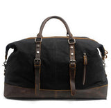 Vintage Military Canvas Leather Men Travel Bags Carry On Luggage Bags Men Duffel Bags Travel Tote