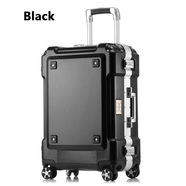 Letrend New 24 29 Inch Rolling Luggage Aluminium Frame Trolley Solid Travel Bag 20' Women