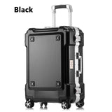 Letrend New 24 29 Inch Rolling Luggage Aluminium Frame Trolley Solid Travel Bag 20' Women