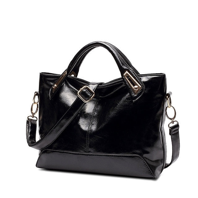 Women Oil Wax Leather Designer Handbags High Quality Shoulder Bags Ladies Handbags Fashion Brand Pu