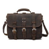 Mva Crazy Horse Man Briefcase Genuine Leather Men Laptop Bags Messenger Bag Leather Men Business