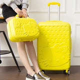 Wholesale Pink Green Purple Red Cartoon Child Travel Bag Luggage 14 24  Universal Wheels Trolley