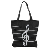 New Fashion Women Girl Casual Canvas Music Notes Handbag School Satchel Tote Shopping Bag