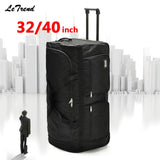 Letrend Super Light Rolling Luggage Ultra-Large Capacity 32/40Inch Travel Bag Men Trolley Soft