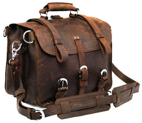 Wholesale  5Pcs/Lot Leather Bag Genuine Crazy Horse Leather Jmd Men'S Backpack Travel Bag Huge