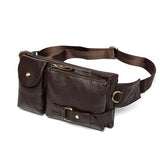 Westal Genuine Leather Waist Packs Fanny Pack Belt Bag Phone Pouch Bags Travel Waist Pack Male
