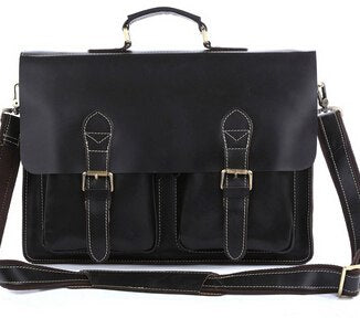 Westal Crazy Horse Genuine Leather Men Bags Briefcases Handbag Shoulder Crossbody Bag Men Messenger