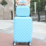 Wholesale! 14 20Inches Abs Pc Hard Case Trolley Luggage Sets,Black Picture Box Universal Wheels