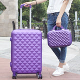 Wholesale! 14 20Inches Abs Pc Hard Case Trolley Luggage Sets,Black Picture Box Universal Wheels