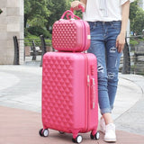 Wholesale! 14 20Inches Abs Pc Hard Case Trolley Luggage Sets,Black Picture Box Universal Wheels