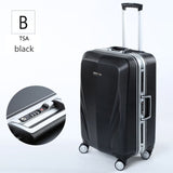 Aluminum Frame+Pc Suitcase,20"22"24"28"Inch High-Quality Anticollision Rolling Luggage,Tsa Lock