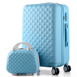 14+24 Inch Pink Women Cartoon Hello Kitty Suitcase Set,Spinner Rolling Luggage Sets,Trolley Luggage