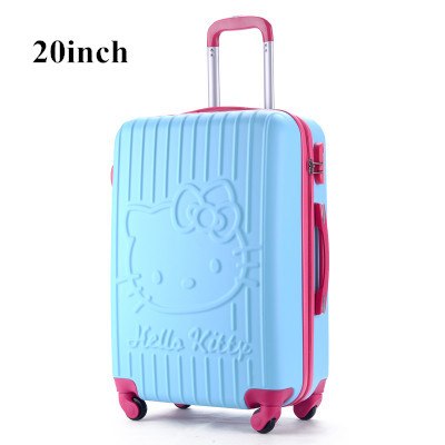 20Inch Travel Suitcase,Spinner 4 Wheel,Pink Hello Kitty,Abs Luggage Bags,Rolling Luggage,Women