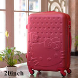 20Inch Travel Suitcase,Spinner 4 Wheel,Pink Hello Kitty,Abs Luggage Bags,Rolling Luggage,Women