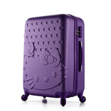 20Inch Travel Suitcase,Spinner 4 Wheel,Pink Hello Kitty,Abs Luggage Bags,Rolling Luggage,Women