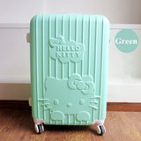 20Inch Travel Suitcase,Spinner 4 Wheel,Pink Hello Kitty,Abs Luggage Bags,Rolling Luggage,Women