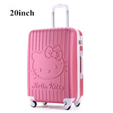 20Inch Travel Suitcase,Spinner 4 Wheel,Pink Hello Kitty,Abs Luggage Bags,Rolling Luggage,Women