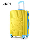 20Inch Travel Suitcase,Spinner 4 Wheel,Pink Hello Kitty,Abs Luggage Bags,Rolling Luggage,Women