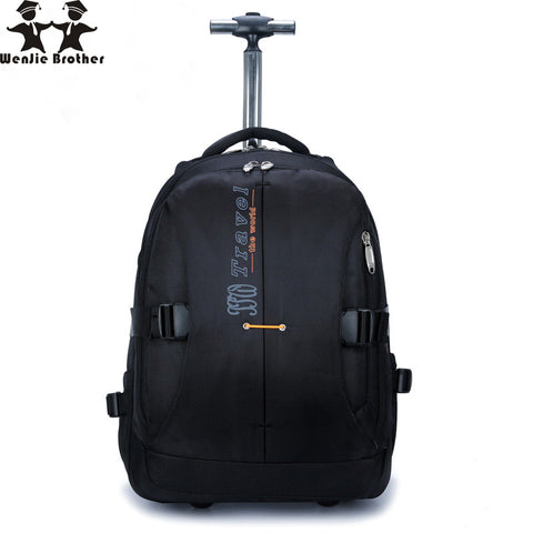 Wenjie Brother New Large Capacity Rollingbackpack Bag Business Men And Women Boarding Water