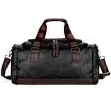 Vicuna Polo Large Capacity Men Travel Bags Simple Contrast Black Duffel Bag For Trip Casual Brand