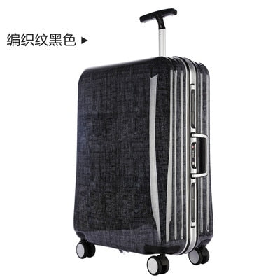 High Quality 22/25/29 Inch Fashion Trolley Case Aluminum Frame Travel Luggage Abs+Pc Suitcase