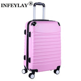 20/24 Inches Abs Girl Students Spinner Trolley Case Child Creative Travel Luggage Rolling