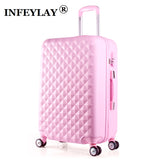 20/24 Inches Abs Girl Students Spinner Trolley Case Child Travel Business Luggage Combination
