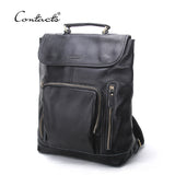 Contact'S Brand Genuine Leather 14Inch Laptop Backpack Men Backpacks For High Quality Backpack