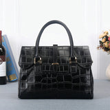 Qiaobao The New Leather Handbag Crocodile Pattern First Layer Cow Leather Handbag Ol Commuter
