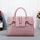 Qiaobao The New Leather Handbag Crocodile Pattern First Layer Cow Leather Handbag Ol Commuter