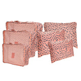 6Pcs/Set Floral Print Travel Storage Bag Luggage Arrange Bag Comestic Makeup Storage Case Washing