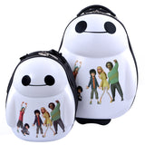 Baymax Fashion Kids Backpack Students Boy Girl Luggage Anime Big Hero 6 Cartoon Tourism Travel